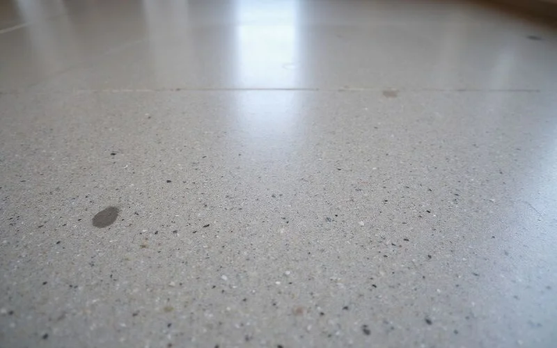 Polished concrete close-up showing salt-and-pepper aggregate