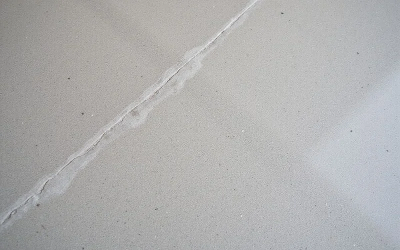 Salt-and-pepper polished concrete close-up